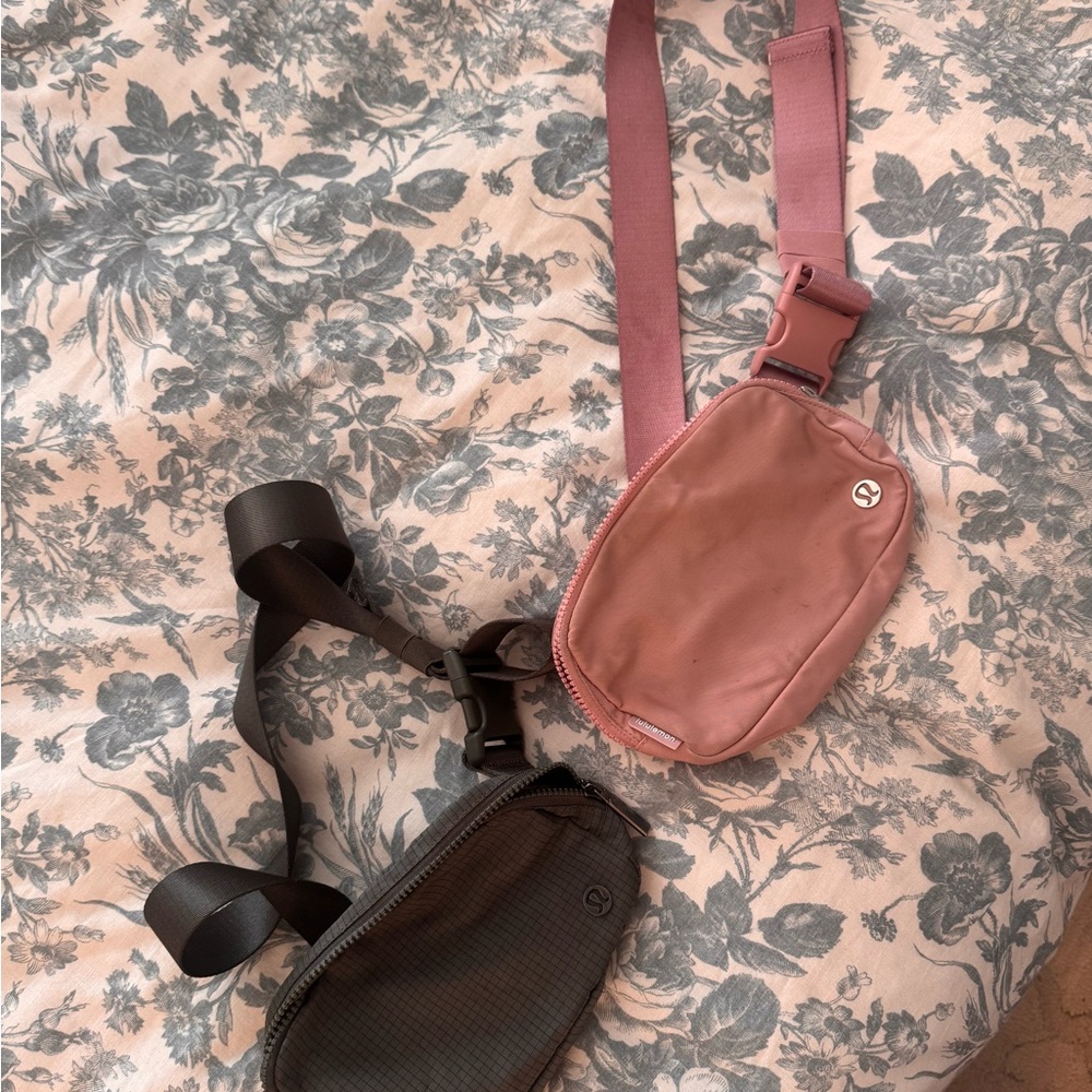 lululemon Pink and Black Crossbody Bags